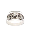 18K White Gold Diamond Men's Ring