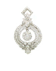 18K White Gold Diamond Pendant