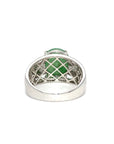 18K White Gold Jade Ring