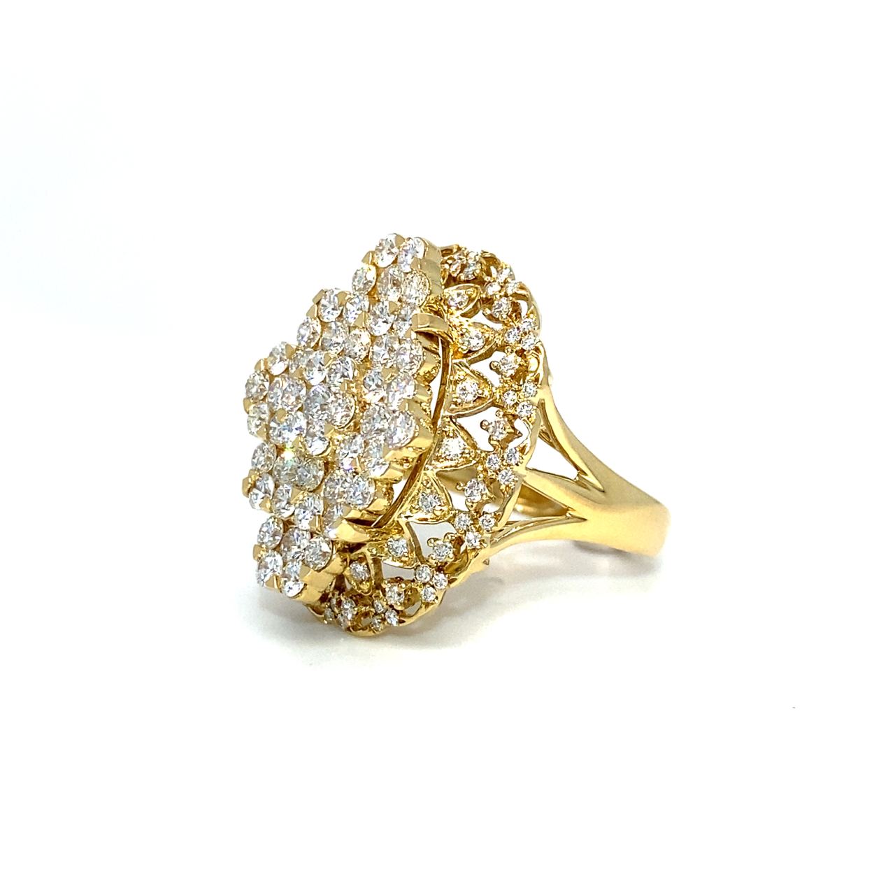 18K Yellow Gold Diamond Ring