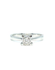 18K White Gold  Cushion Top Diamond Ring