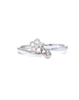 18K White Gold Mini Star Stud Diamond Ring