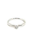 18K White Gold Ultra Mini Illusion Diamond Ring