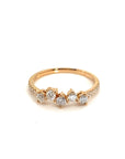 18K Rose Gold Medium Cluster Diamond Ring