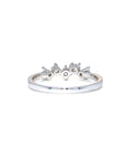 18K White Gold Medium Cluster Diamond Ring