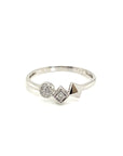 18K White Gold Triple Element Diamond Ring