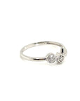 18K White Gold Triple Element Diamond Ring