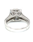 18K White Gold Flat Lotus Top Mega DIamond Ring