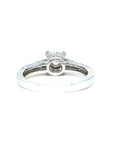 18K White Gold Cathedral Small Illu Set Diamond Ring