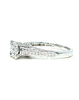 18K White Gold Cathedral Small Illu Set Diamond Ring