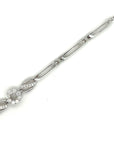 18K White Gold Wave Round Diamond Bracelet