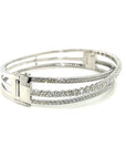 18K White Gold Diamond Bangle