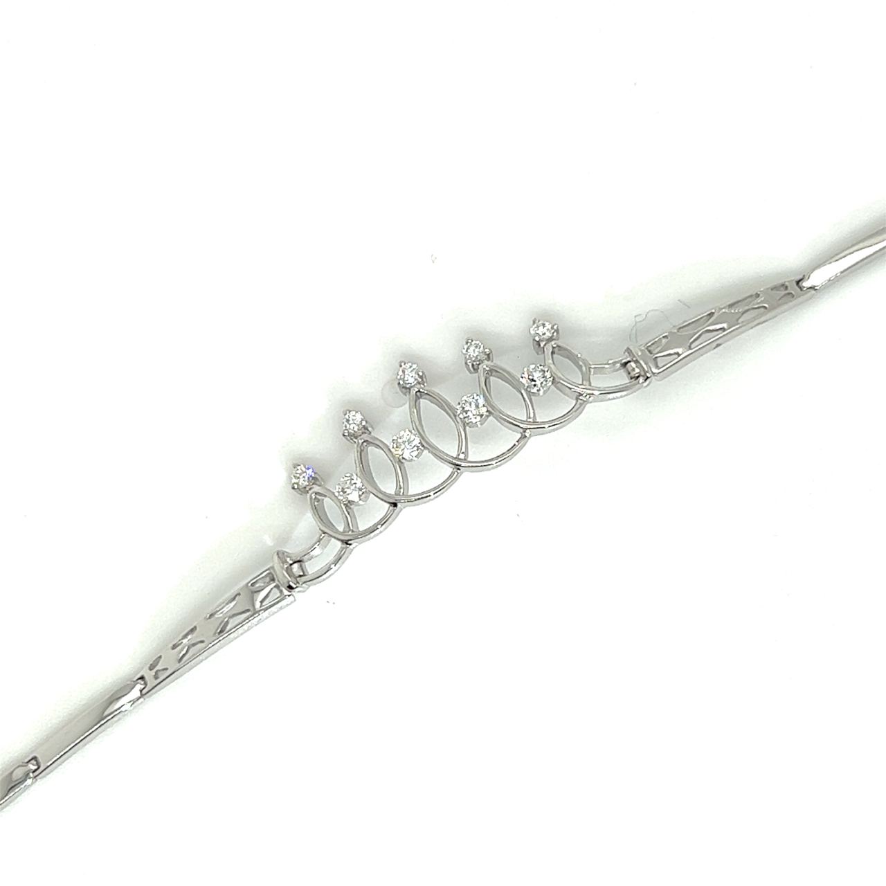 18K White Gold Tiara Crown Crown Diamond Bracelet