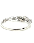 18K White Gold Diamond Bangle