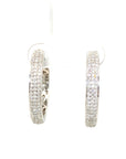 18K White Gold Diamond Earring