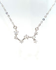18K White Gold Scorpio Zodiac Diamond Necklace