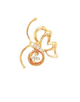 18K Rose Gold Butterfly Spring Wings Diamond Pendant