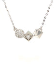 18K White Gold Art Deco Diamond Necklace