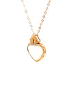 18K Rose Gold Simple Flower Mother Of Pearl Diamond Necklace