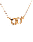 18K Rose Gold Boy Girl Sign Diamond Necklace