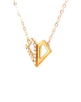 18K Rose Gold Angle Love Diamond Necklace