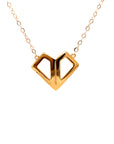 18K Rose Gold Angle Love Diamond Necklace