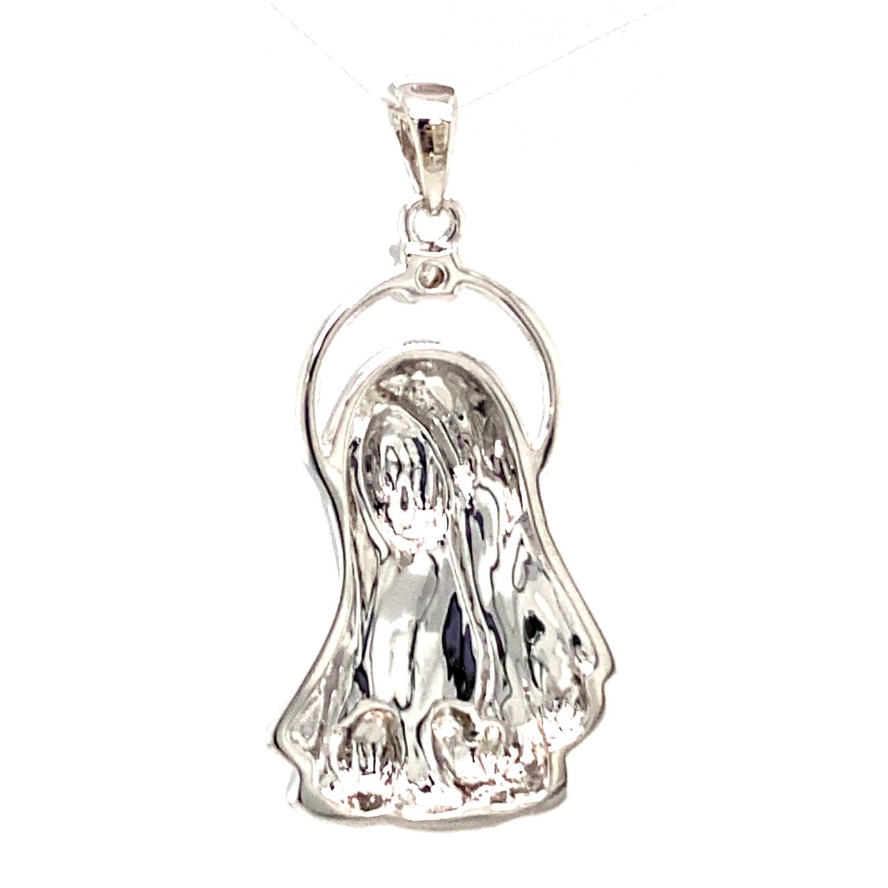 18K White Gold Diamond Pendant