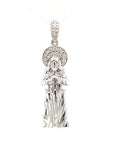 18K White Gold Diamond Pendant