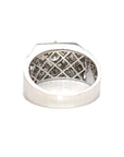 18K White Gold Diamond Men's Ring