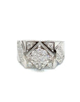 18K White Gold Diamond Men's Ring