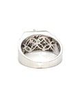 18K White Gold Diamond Men's Ring