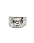 18K White Gold Diamond Men's Ring Setting