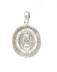 18K White Gold Diamond Pendant