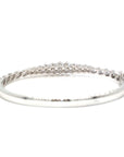 18K White Gold Max Glam Flower Cluster Diamond Bangle