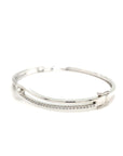 18K White Gold Diamond Bangle