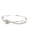 18K White Gold Diamond Bangle