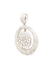 18K White Gold Diamond Pendant