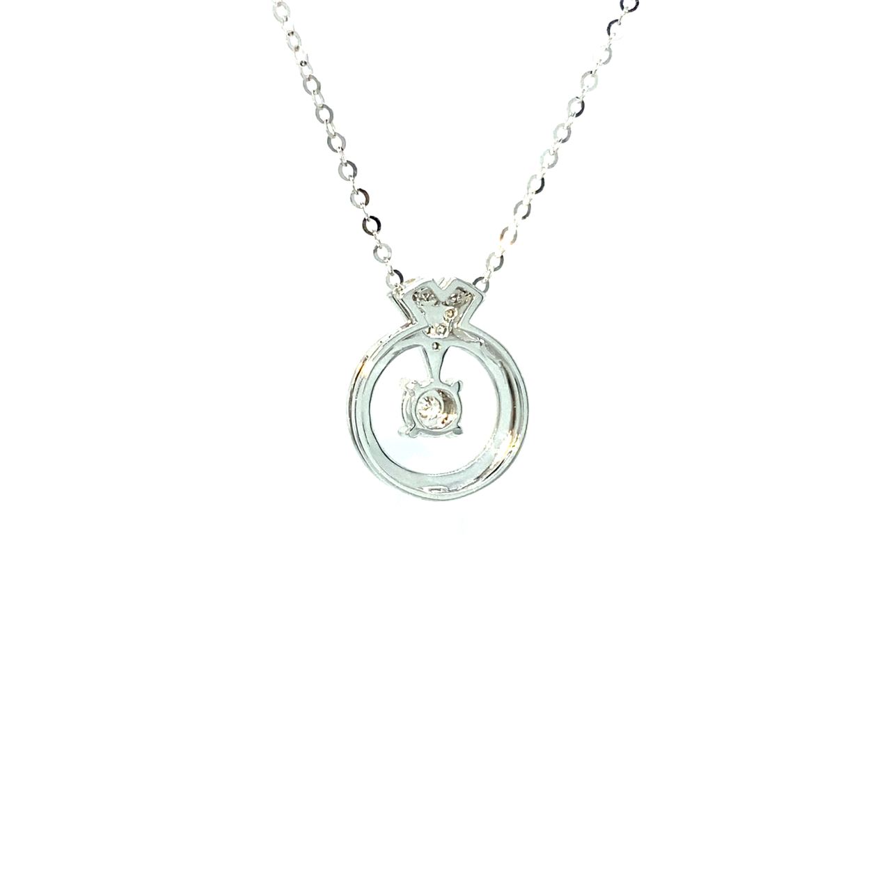 18K White Gold Diamond  Necklace