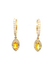 18K Yellow Gold Fancy Sapphire Earring