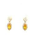 18K Yellow Gold Fancy Sapphire Earring