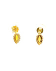 18K Yellow Gold Fancy Sapphire Earring