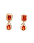 18K Rose Gold Fancy Sapphire Earring