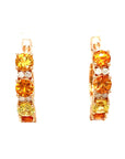 18K Rose Gold Fancy Sapphire Earring