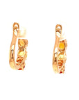 18K Rose Gold Fancy Sapphire Earring