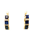 18K Yellow Gold Sapphire Earring