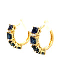 18K Yellow Gold Sapphire Earring