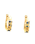 18K Yellow Gold Sapphire Earring