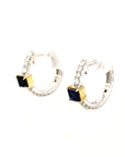 18K White Gold Sapphire Earring