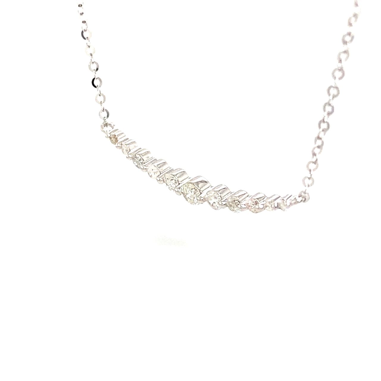 18K White Gold Diamond Necklace