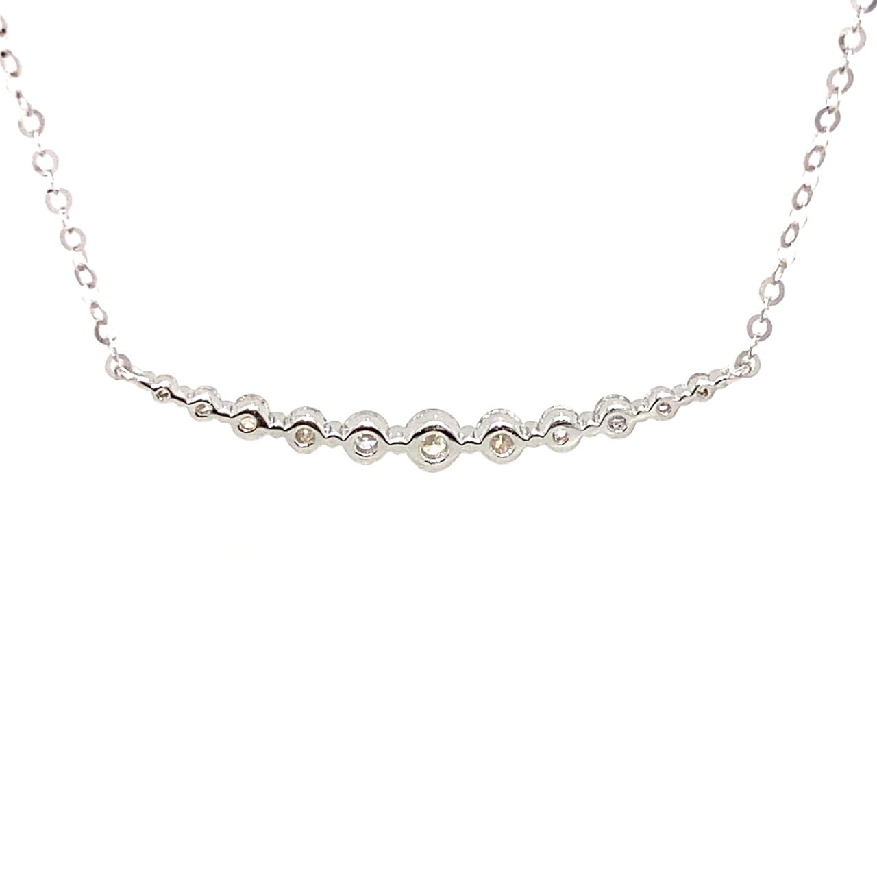 18K White Gold Diamond Necklace